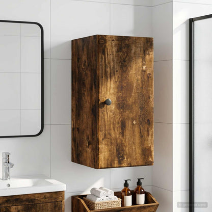 Bathroom Wall Cabinet BREDA Smoked Oak 30 x 31 x 59 cm