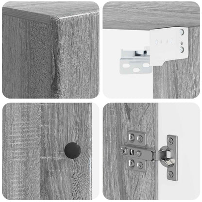 Bathroom Wall Cabinet BREDA Grey Sonoma 30 x 31 x 59 cm