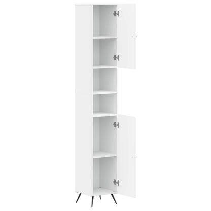 Bathroom Cabinet with Open Shelf BREDA White 30 x 31 x 190 cm
