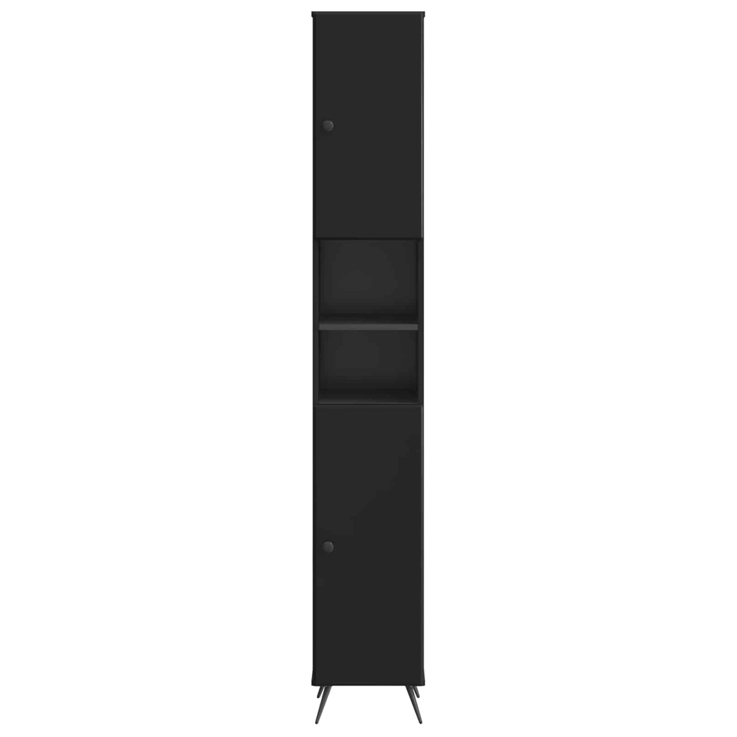 Bathroom Cabinet with Open Shelf BREDA Black 30 x 31 x 190 cm