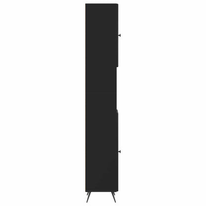 Bathroom Cabinet with Open Shelf BREDA Black 30 x 31 x 190 cm