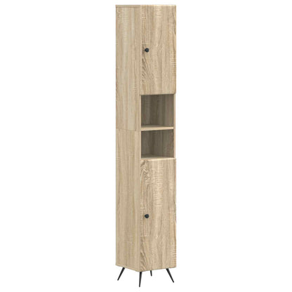 Bathroom Cabinet with Open Shelf BREDA Sonoma Oak