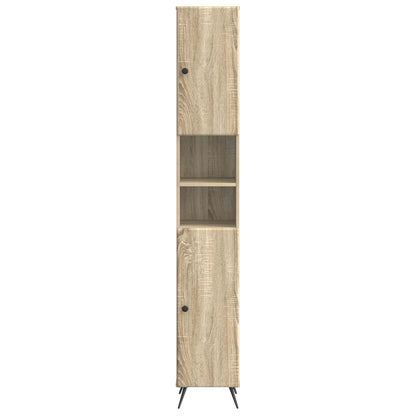 Bathroom Cabinet with Open Shelf BREDA Sonoma Oak