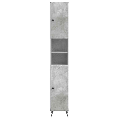 Bathroom Cabinet with Open Shelf BREDA Concrete Grey