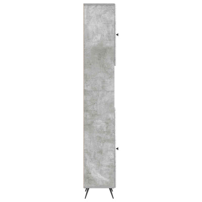 Bathroom Cabinet with Open Shelf BREDA Concrete Grey