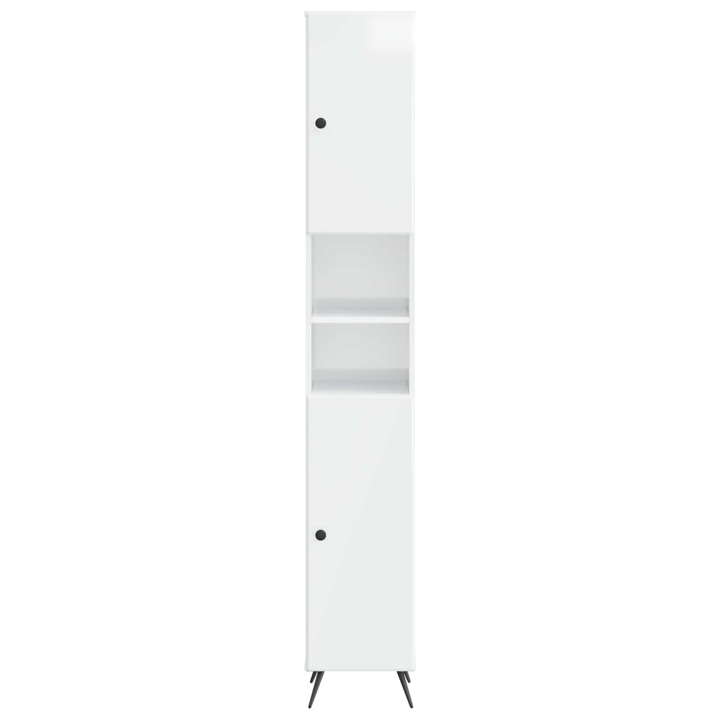 Bathroom Cabinet with Open Shelf BREDA High Gloss White
