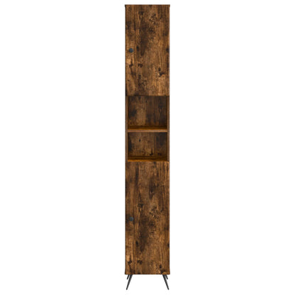 Bathroom Cabinet with Open Shelf BREDA Smoked Oak
