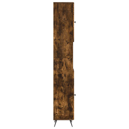 Bathroom Cabinet with Open Shelf BREDA Smoked Oak