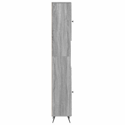Bathroom Cabinet with Open Shelf BREDA Grey Sonoma