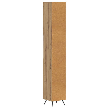 Bathroom Cabinet with Open Shelf BREDA Old Wood