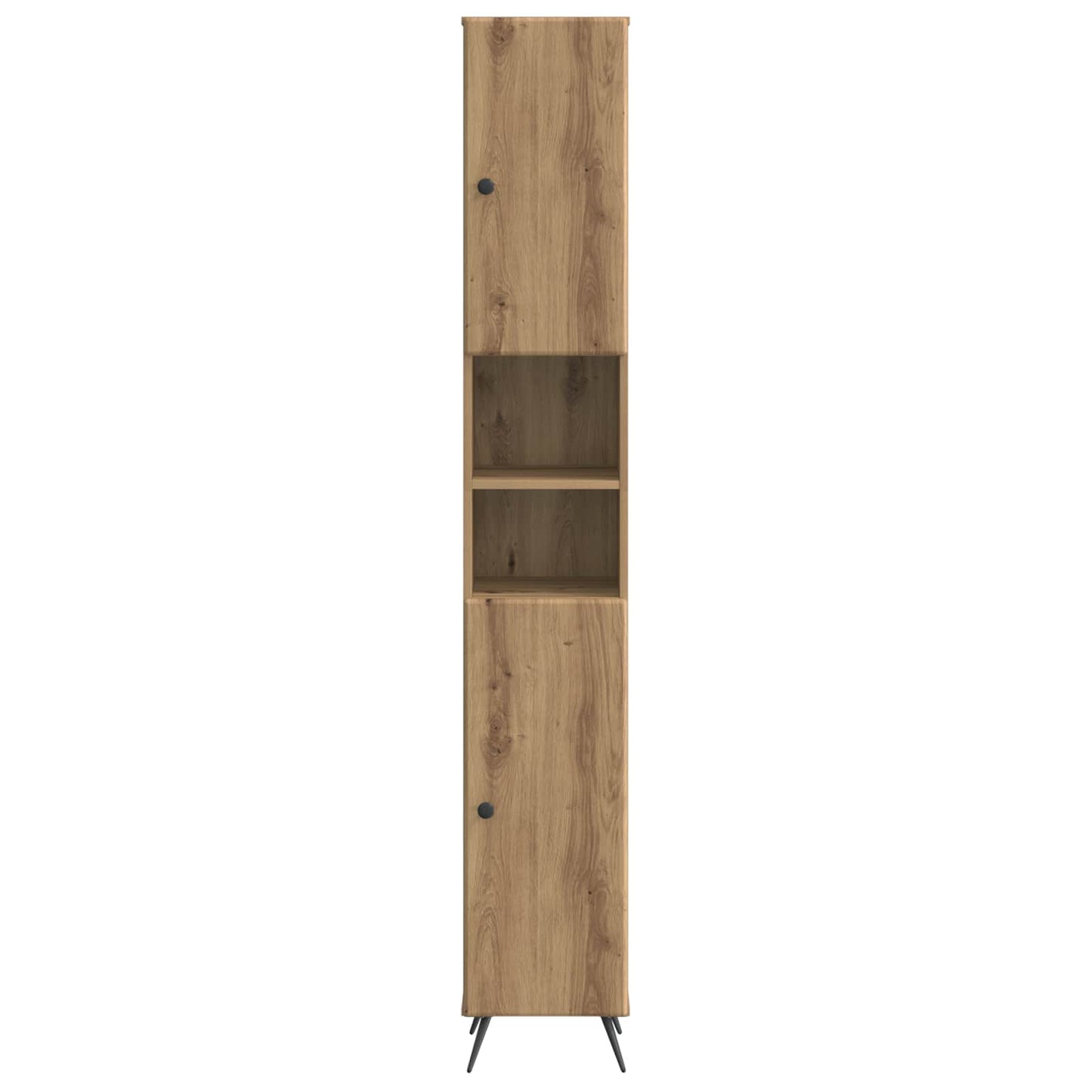 Bathroom Cabinet with Open Shelf BREDA Old Wood