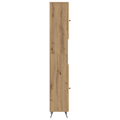 Bathroom Cabinet with Open Shelf BREDA Old Wood
