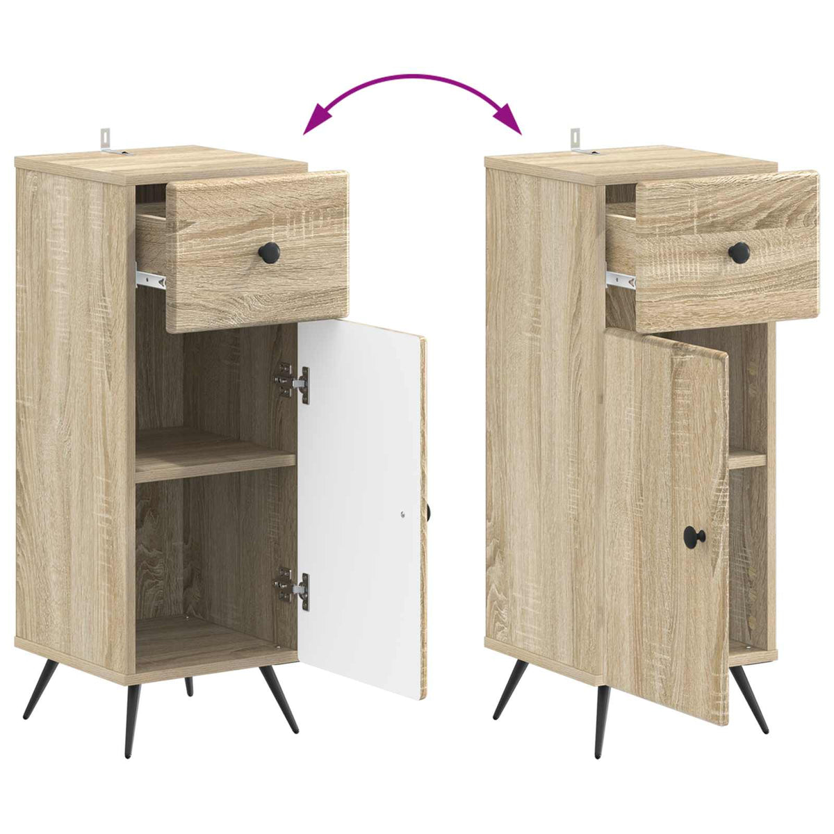 Bathroom Storage Cainet BREDA Sonoma Oak 30 x 31 x 80 cm