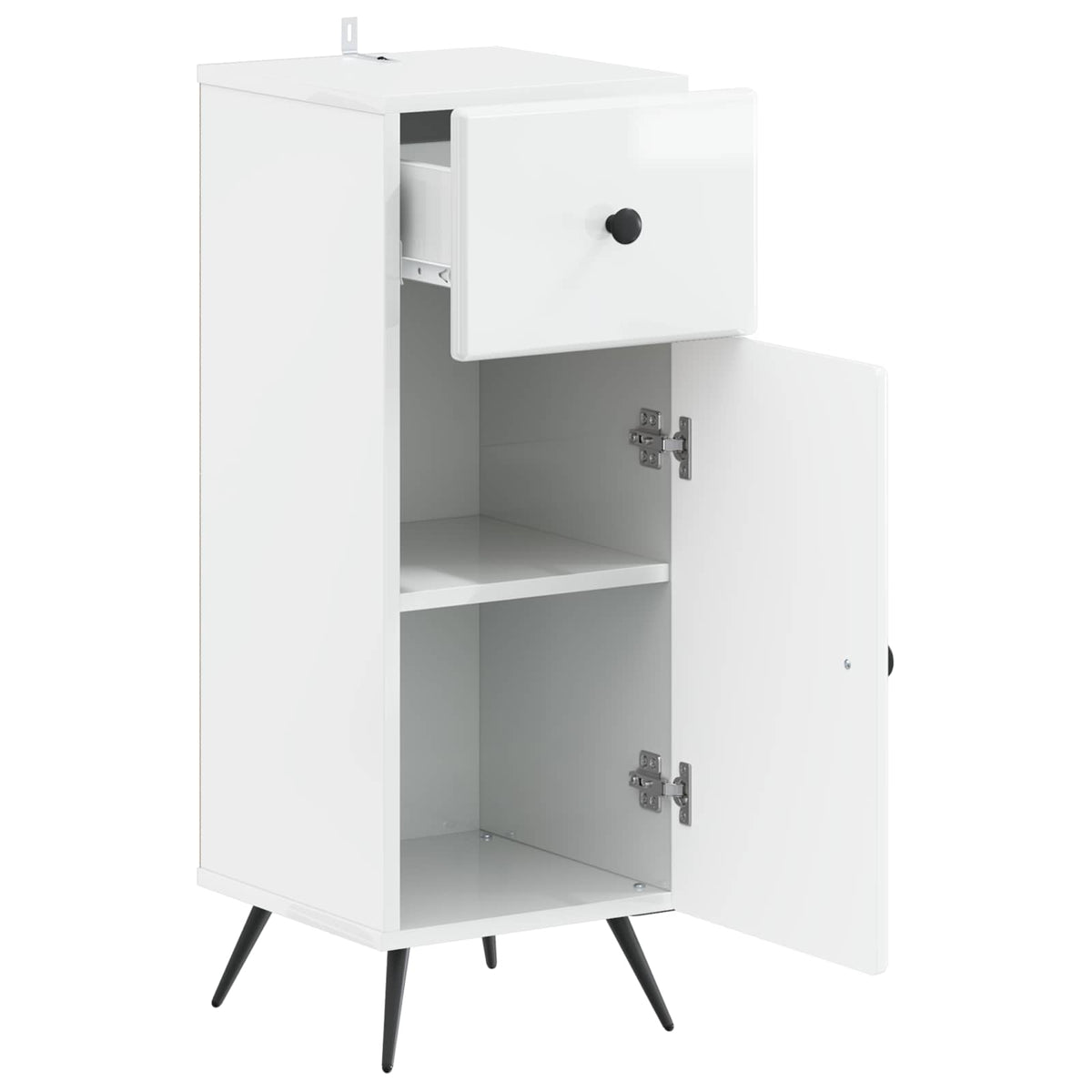 Bathroom Storage Cainet BREDA High Gloss White 30 x 31 x 80 cm
