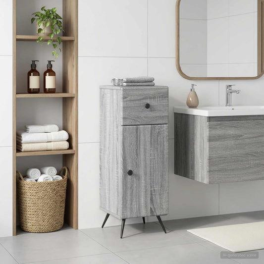 Bathroom Storage Cainet BREDA Grey Sonoma 30 x 31 x 80 cm
