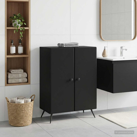 Bathroom Storage Cainet BREDA Black 59.5 x 31 x 80 cm