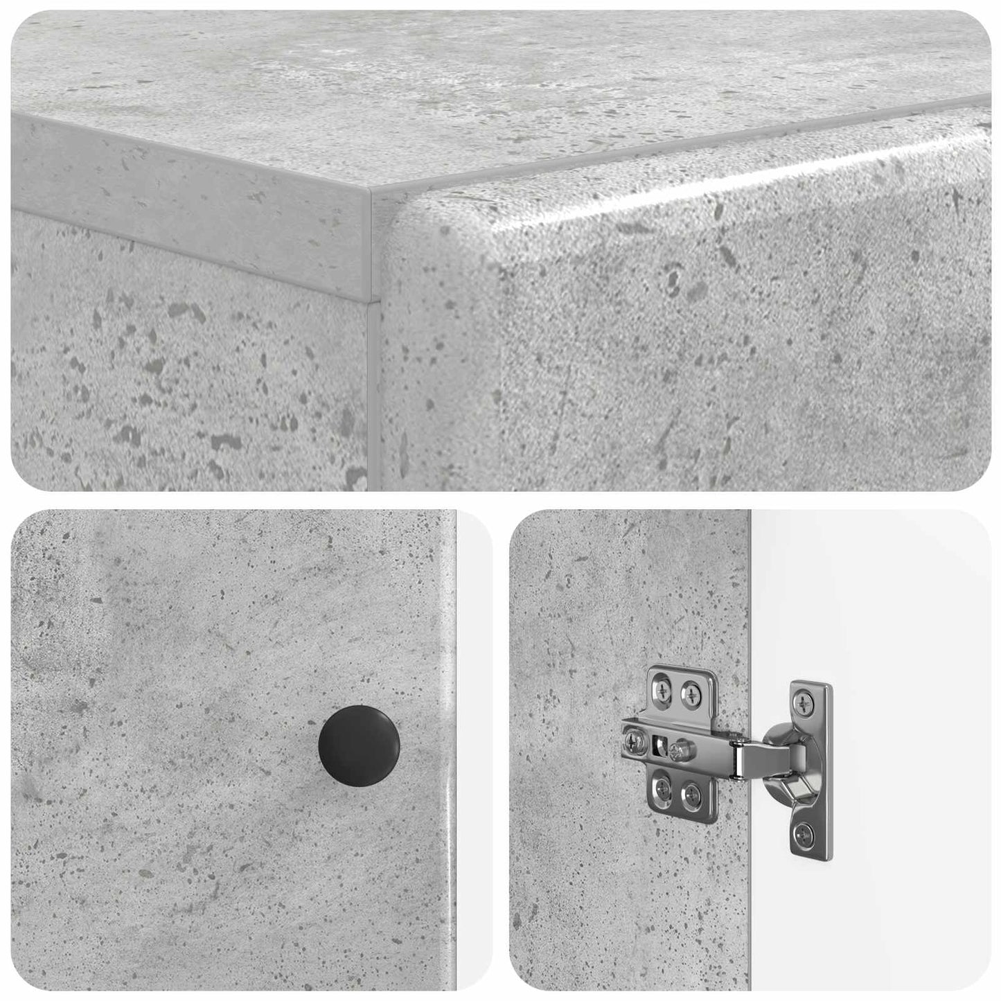 Bathroom Storage Cainet BREDA Concrete Grey 59.5 x 31 x 80 cm
