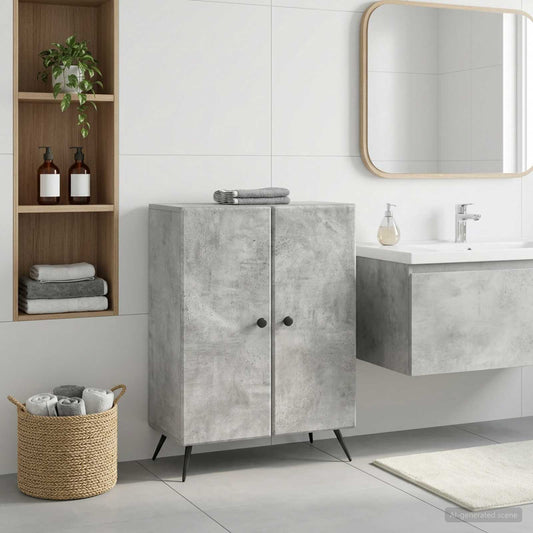 Bathroom Storage Cainet BREDA Concrete Grey 59.5 x 31 x 80 cm
