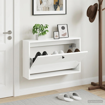 Wall-Mounted Shoe Cabinet BREDA 71 x 17 x 43 cm Engineered Wood