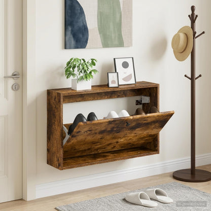 Wall-Mounted Shoe Cabinet BREDA 71 x 17 x 43 cm Engineered Wood