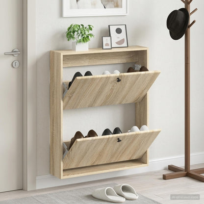 Wall-Mounted Shoe Cabinet BREDA 71 x 17 x 86 cm Engineered Wood