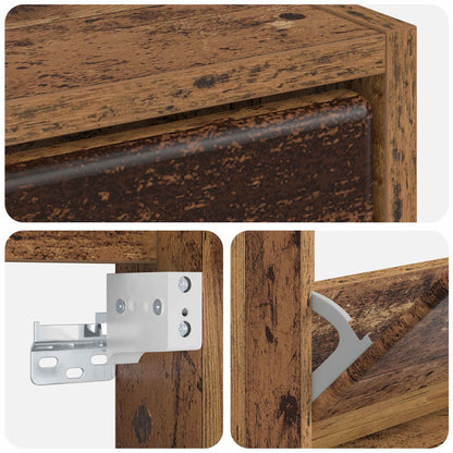 Wall-Mounted Shoe Cabinet BREDA 71 x 17 x 86 cm Engineered Wood