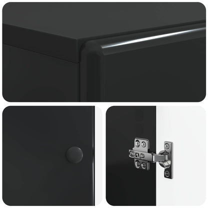 Shoe Cabinet BREDA 59.5 x 39.5 x 90 cm Engineered Wood Black