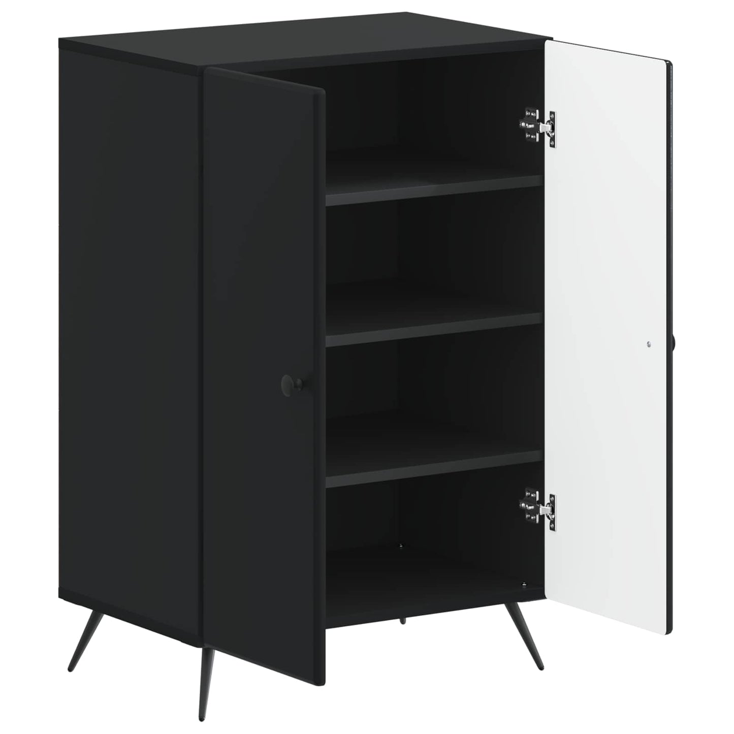 Shoe Cabinet BREDA 59.5 x 39.5 x 90 cm Engineered Wood Black