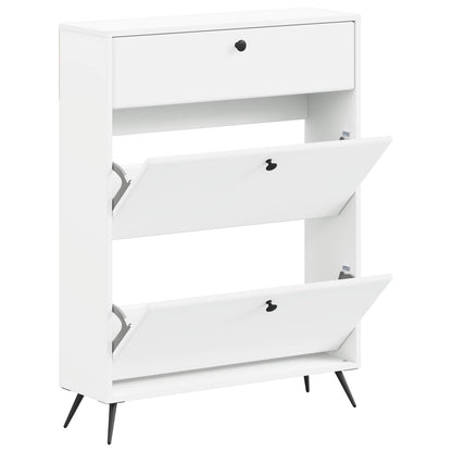 Shoe Cabinet BREDA 78 x 24 x 103 cm Engineered Wood White