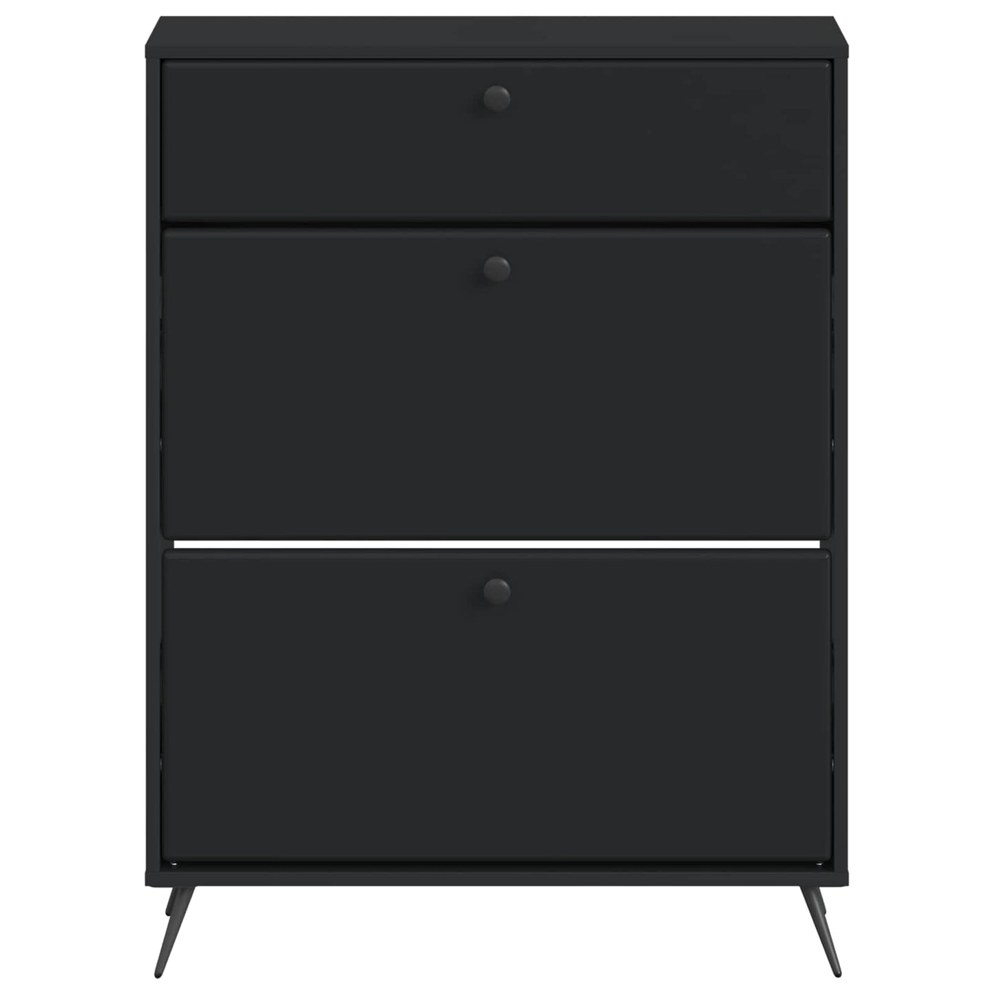 Shoe Cabinet BREDA 78 x 24 x 103 cm Engineered Wood Black