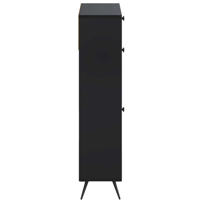 Shoe Cabinet BREDA 78 x 24 x 103 cm Engineered Wood Black
