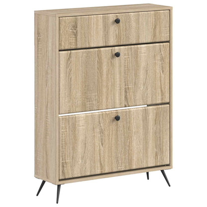 Shoe Cabinet BREDA 78 x 24 x 103 cm Engineered Wood Sonoma Oak