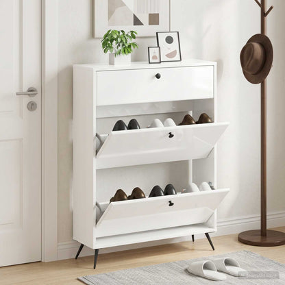 Shoe Cabinet BREDA 78 x 24 x 103 cm Engineered Wood