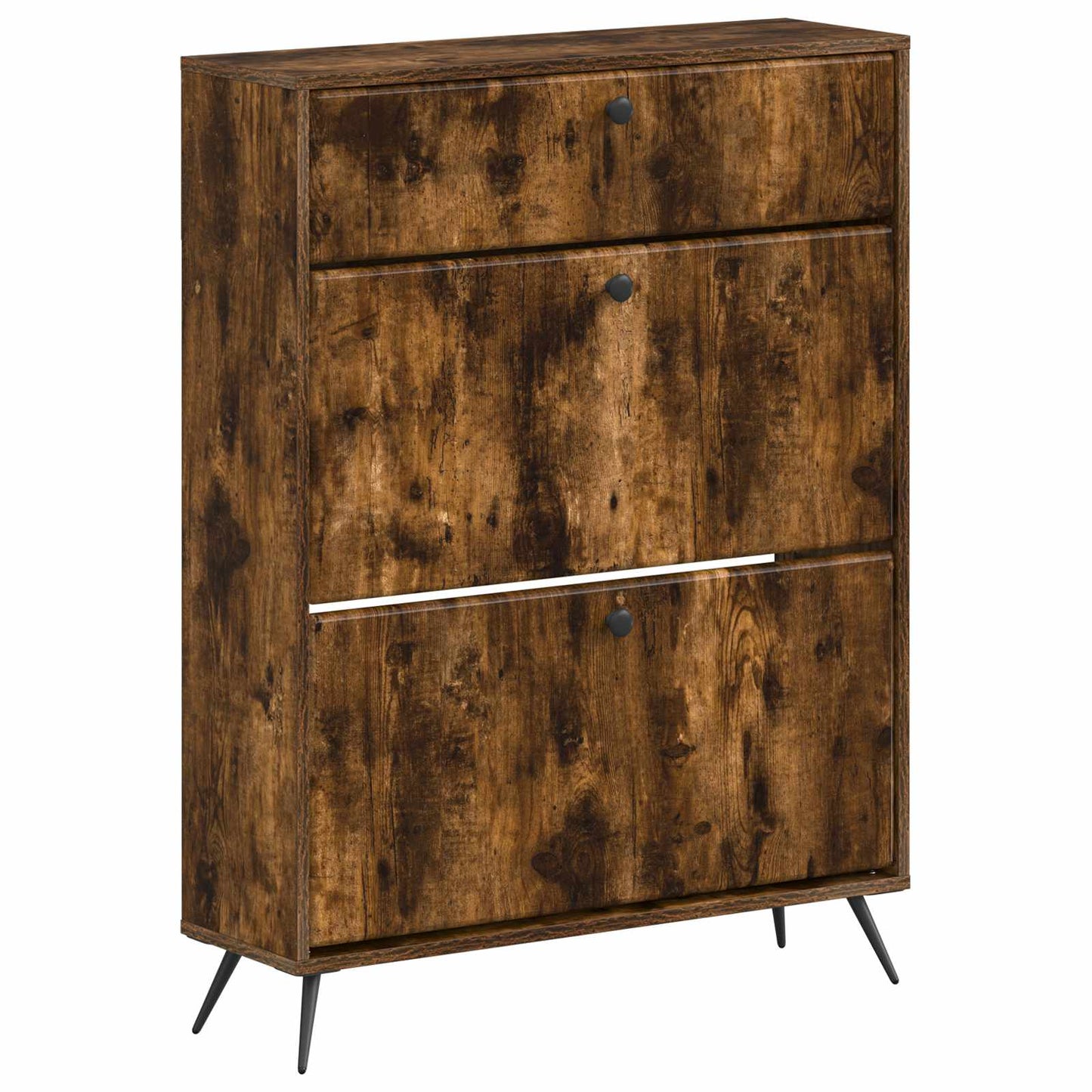 Shoe Cabinet BREDA 78 x 24 x 103 cm Engineered Wood Smoked Oak