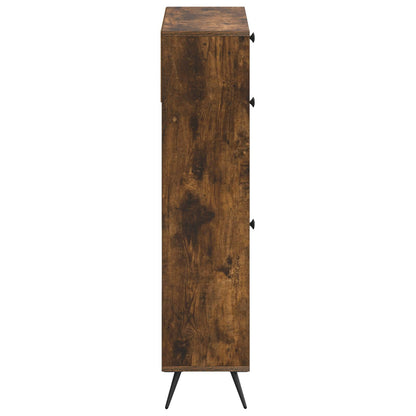 Shoe Cabinet BREDA 78 x 24 x 103 cm Engineered Wood Smoked Oak