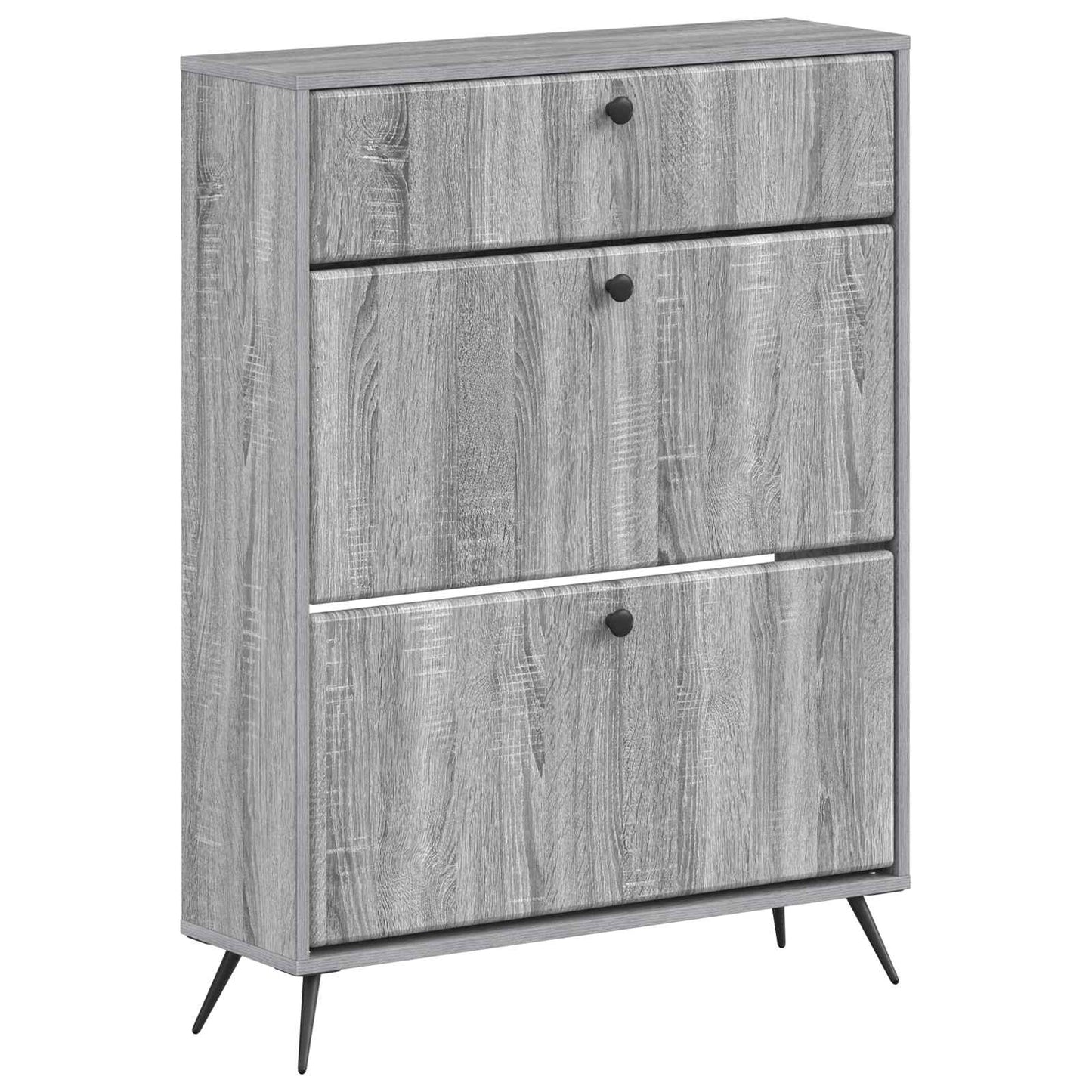 Shoe Cabinet BREDA 78 x 24 x 103 cm Engineered Wood Grey Sonoma