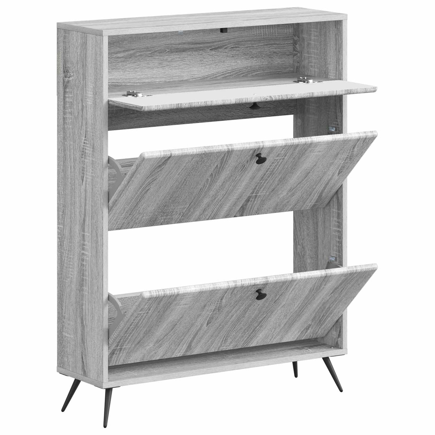 Shoe Cabinet BREDA 78 x 24 x 103 cm Engineered Wood Grey Sonoma