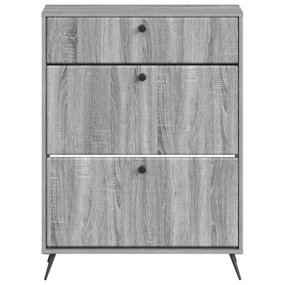 Shoe Cabinet BREDA 78 x 24 x 103 cm Engineered Wood Grey Sonoma