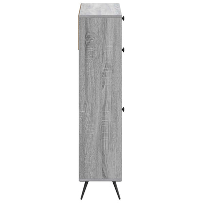 Shoe Cabinet BREDA 78 x 24 x 103 cm Engineered Wood Grey Sonoma