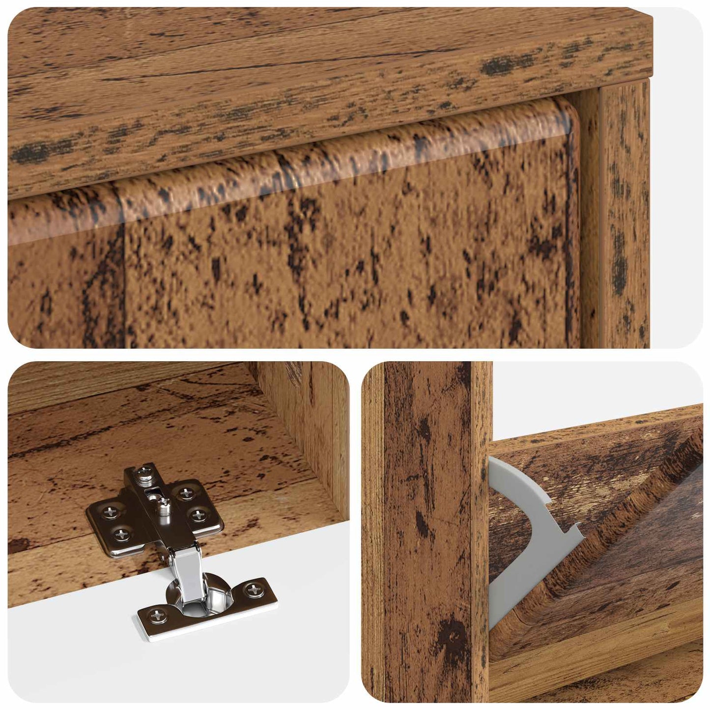 Shoe Cabinet BREDA 78 x 24 x 103 cm Engineered Wood Old Wood