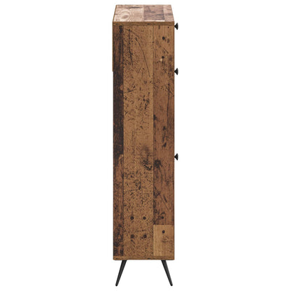 Shoe Cabinet BREDA 78 x 24 x 103 cm Engineered Wood Old Wood