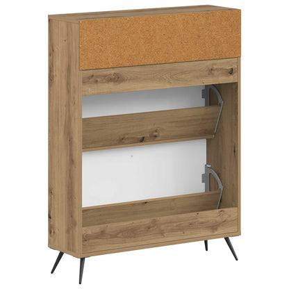 Shoe Cabinet BREDA 78 x 24 x 103 cm Engineered Wood Artisan Oak