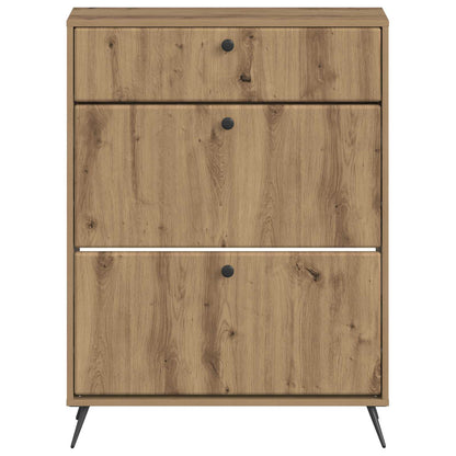 Shoe Cabinet BREDA 78 x 24 x 103 cm Engineered Wood Artisan Oak