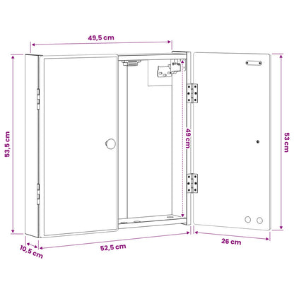Dartboard Cabinet BREDA White 52.5 x 10.5 x 53.5 cm