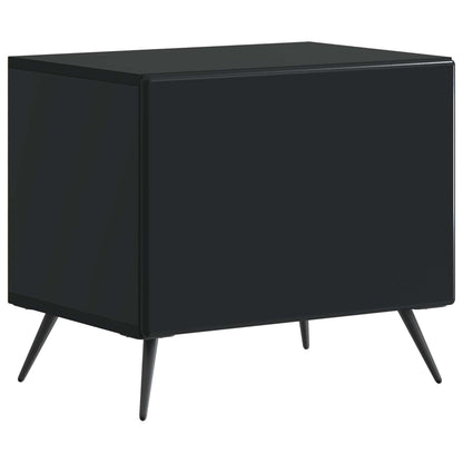 TV Cabinet Black Engineered Wood