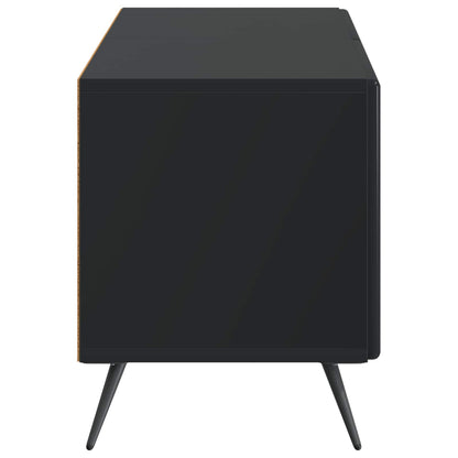 TV Cabinet Black Engineered Wood