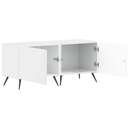 TV Cabinet High Gloss White Engineered Wood