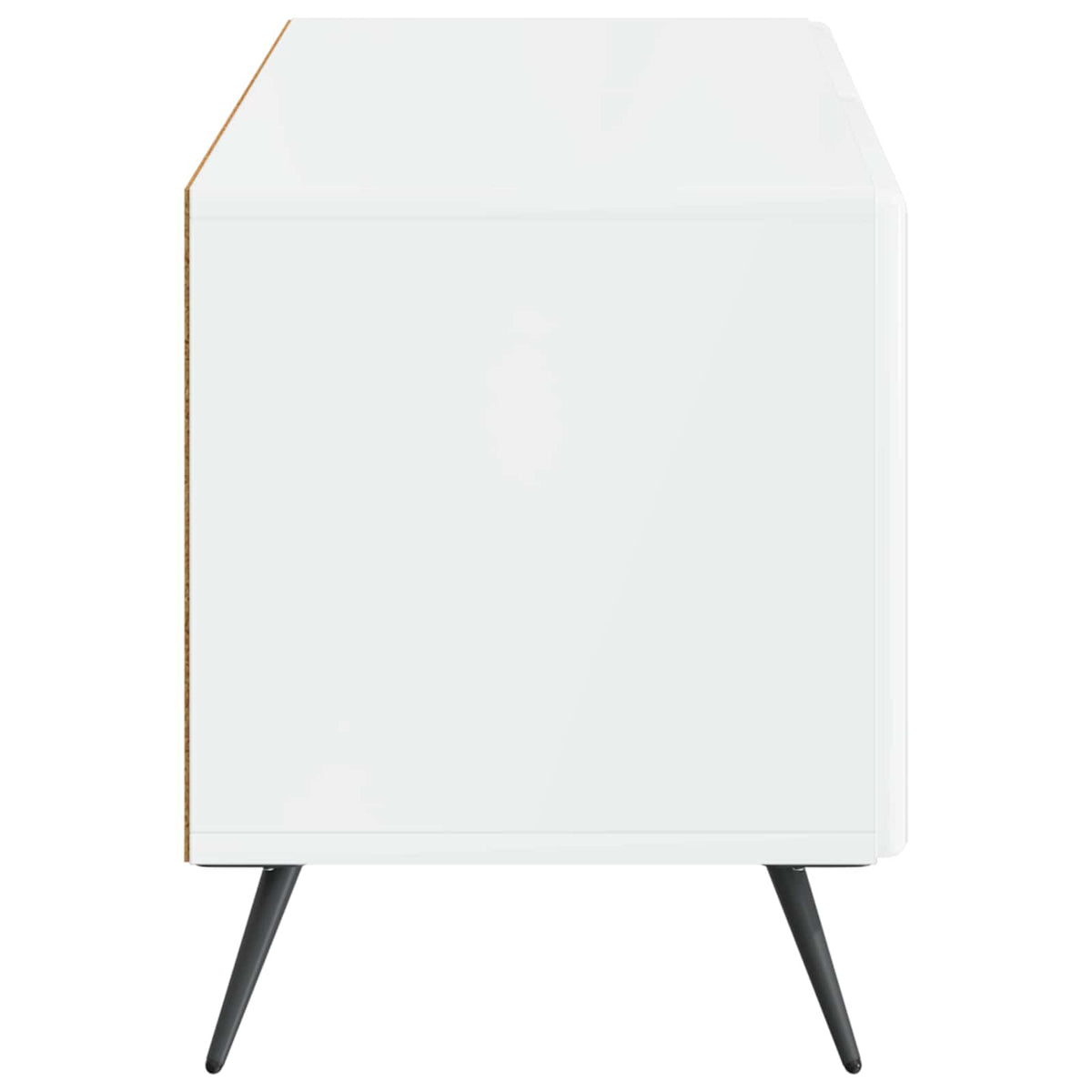 TV Cabinet High Gloss White Engineered Wood