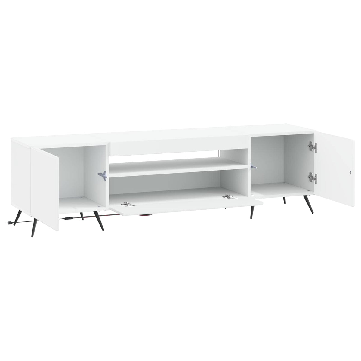LED TV Cabinet White Engineered Wood