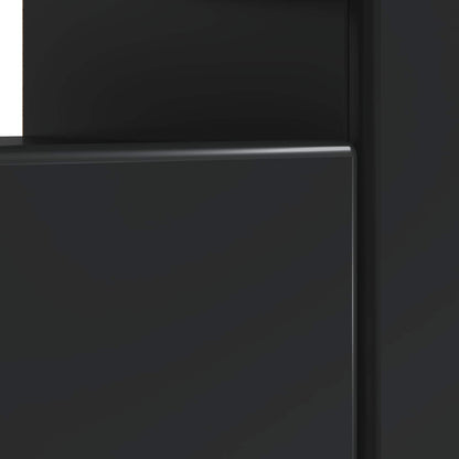 LED TV Cabinet Black Engineered Wood